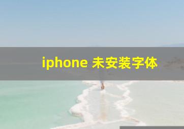 iphone 未安装字体